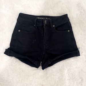 American Eagle Black Jean shorts Size 0